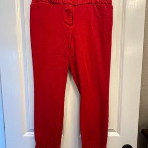 Loft Outlet Curvy Skinny Ankle Pants in Victory Red
